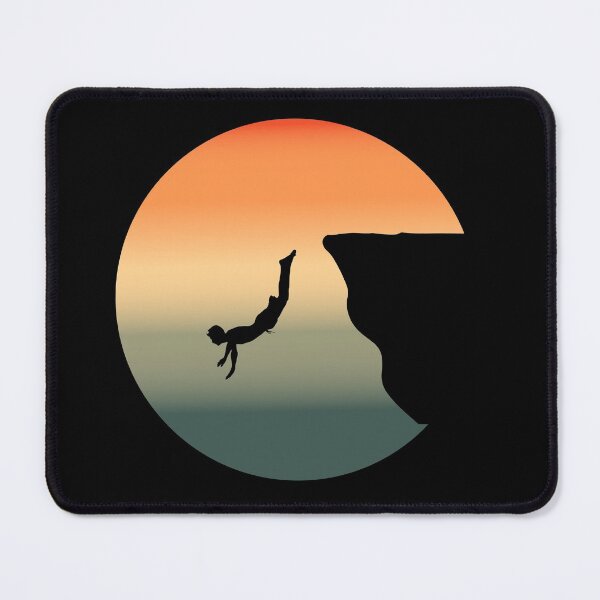 Item preview, Cliff Diving Tombstoning Base Jumping Extreme Sports Sunset Vintage Retro designed and sold by CuteDesigns1.