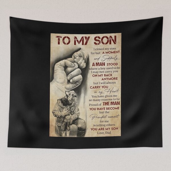 Item preview, To My Son I Closed My Eyes For But A Moment And Suddenly A Man Stood - Dad And Son Firefighter designed and sold by douglasNVD.