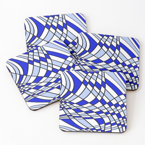 Item preview, Patrón abstracto - azul y blanco. designed and sold by K.S ART.