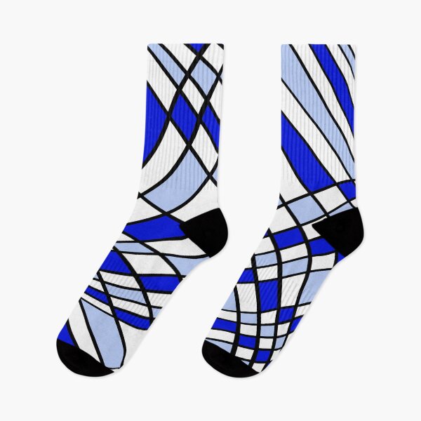 Item preview, Patrón abstracto - azul y blanco. designed and sold by K.S ART.