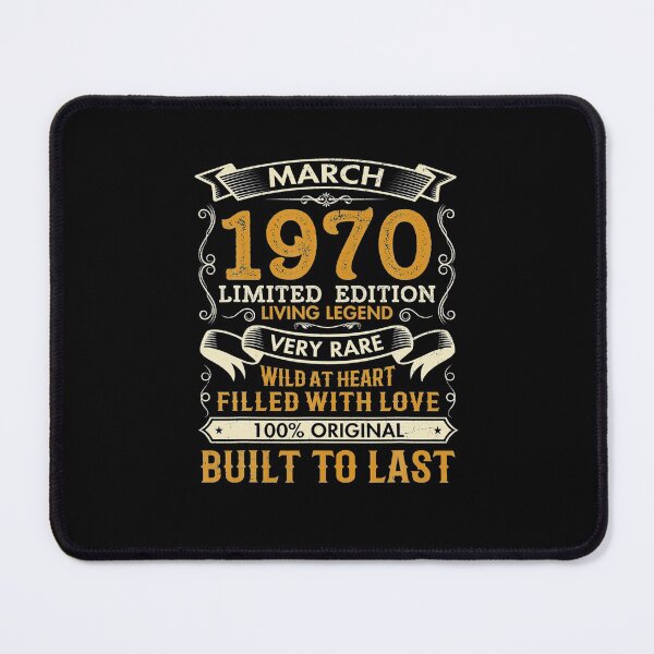 Item preview, March 1970 Shirt 51 Years Old 51st Birthday Gifts  designed and sold by MichaelWolcott.