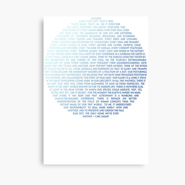 Pale Blue Dot - Carl Sagan Canvas Print
