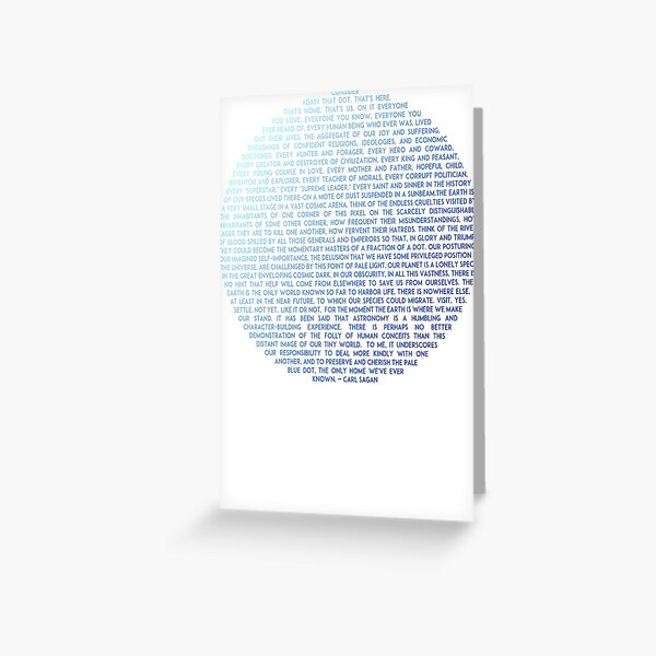 Pale Blue Dot - Carl Sagan Greeting Card