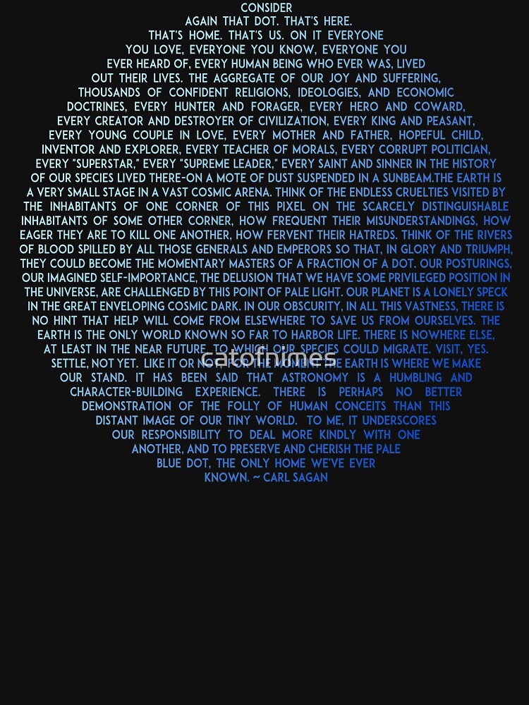 Thumbnail 7 von 7, Classic T-Shirt, Blassblauer Punkt - Carl Sagan | Originaldesign designt und verkauft von catofnimes.