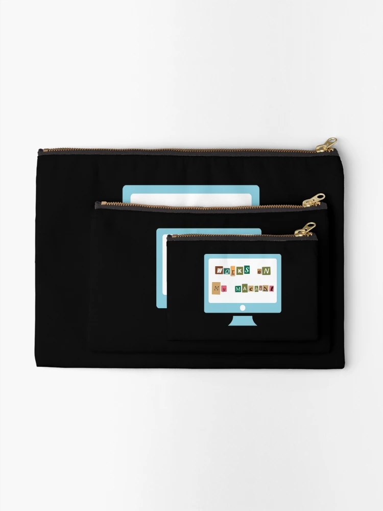 Thumbnail 2 of 4, Zipper Pouch, It Works on My Machine, Software Engineer, Computer Science, Fullstack Developer, Programming Humor, Dark designed and sold by Max-Wear.