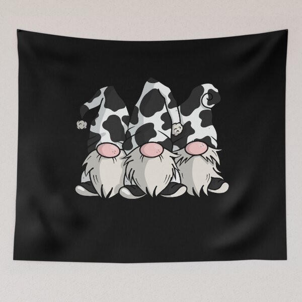 Item preview, Cute Bearded Nordic Cow Print Gnomes designed and sold by JokeGysen.