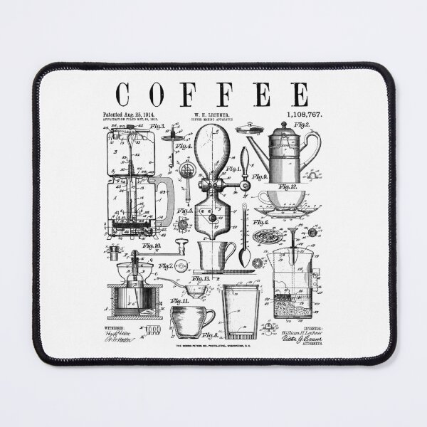 Item preview, Coffee Drinker Lover Caffeine Addict Vintage Patent Print designed and sold by GrandeDuc.