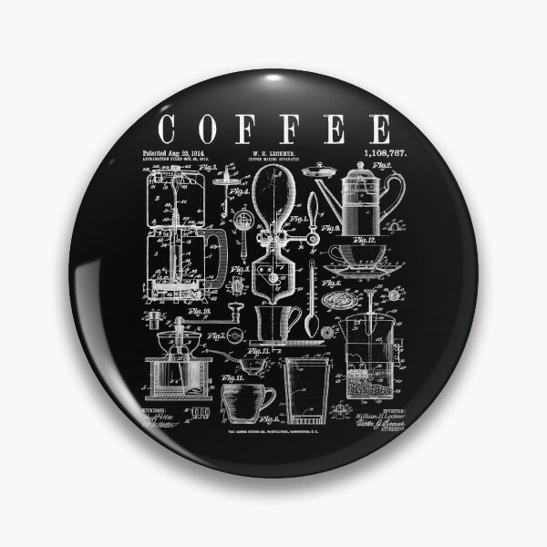 Item preview, Coffee Drinker Lover Caffeine Addict Vintage Patent Print designed and sold by GrandeDuc.