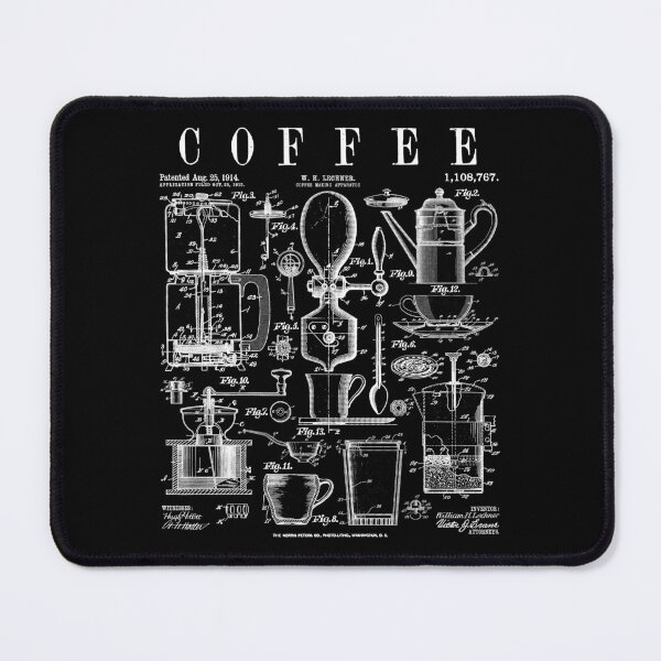 Item preview, Coffee Drinker Lover Caffeine Addict Vintage Patent Print designed and sold by GrandeDuc.