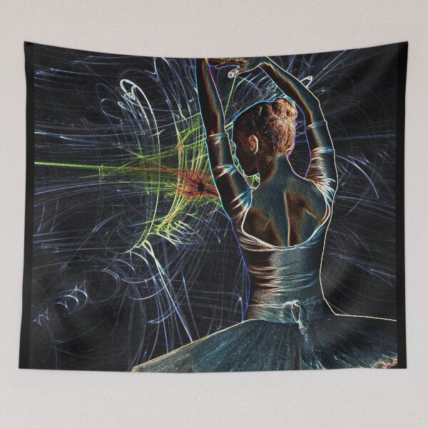 Item preview, Ballerina Art on a digital blackboard  !!! designed and sold by M-Infinite.