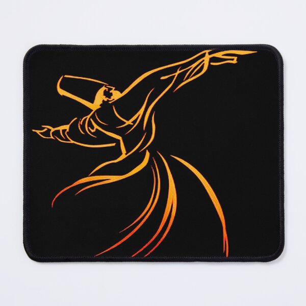 Item preview, Dervish Line Drawing Calligraphy Style Yellow And Red designed and sold by taiche.