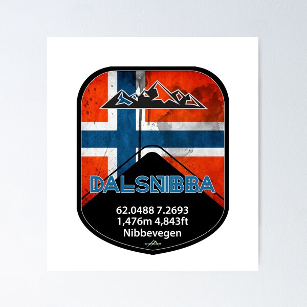 Item preview, Dalsnibba Geiranger Norway Sticker T-Shirt 01 designed and sold by OuterShellUK.
