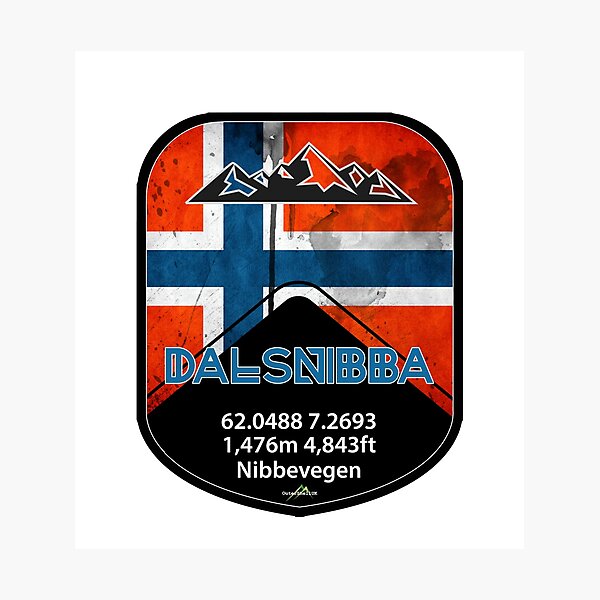 Item preview, Dalsnibba Geiranger Norway Sticker T-Shirt 01 designed and sold by OuterShellUK.