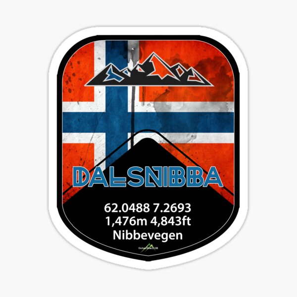 Item preview, Dalsnibba Geiranger Norway Sticker T-Shirt 01 designed and sold by OuterShellUK.