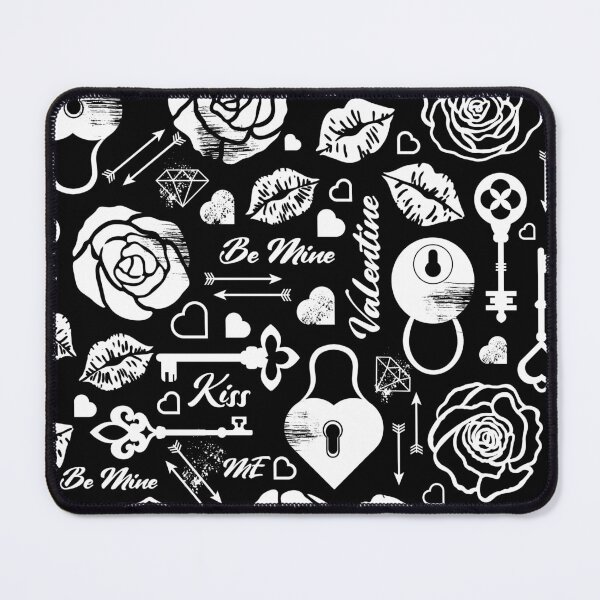 Item preview, Kitsch Valentine | black and white | love pattern designed and sold by RenattaZare.
