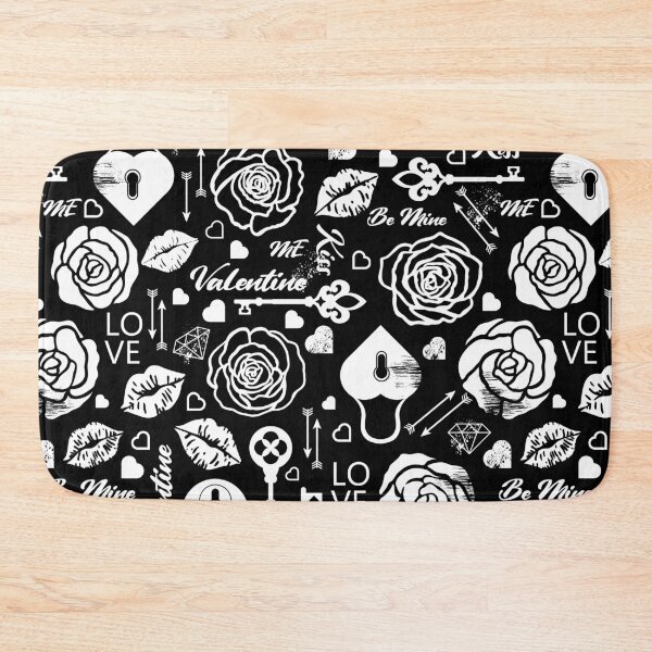 Item preview, Kitsch Valentine | black and white | love pattern designed and sold by RenattaZare.