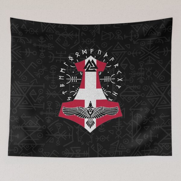 Item preview, Viking Denmark Flag Viking Thor Runes Denmark Vikings designed and sold by Bommer20.