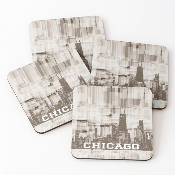 Item preview, Monochrome Chicago skyline designed and sold by AlbertoRuiZ.
