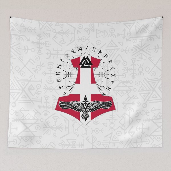 Item preview, Viking Denmark Flag Vikings Thor Runes Denmark Vikings designed and sold by Bommer20.