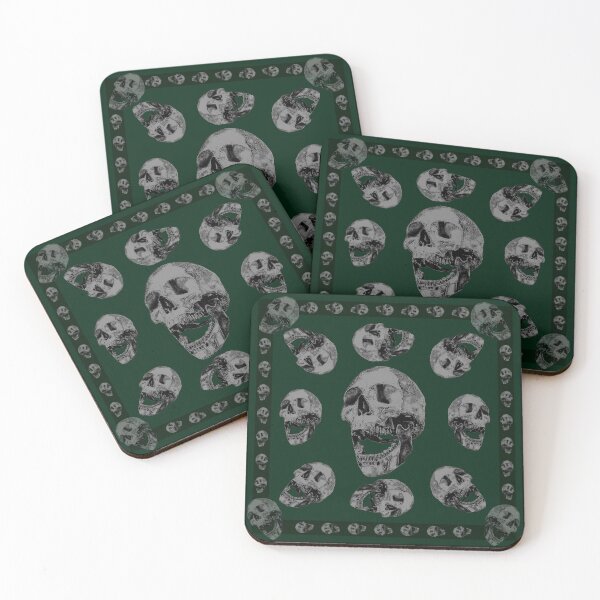 Item preview, Skull green and black_7k designed and sold by SueKnox.