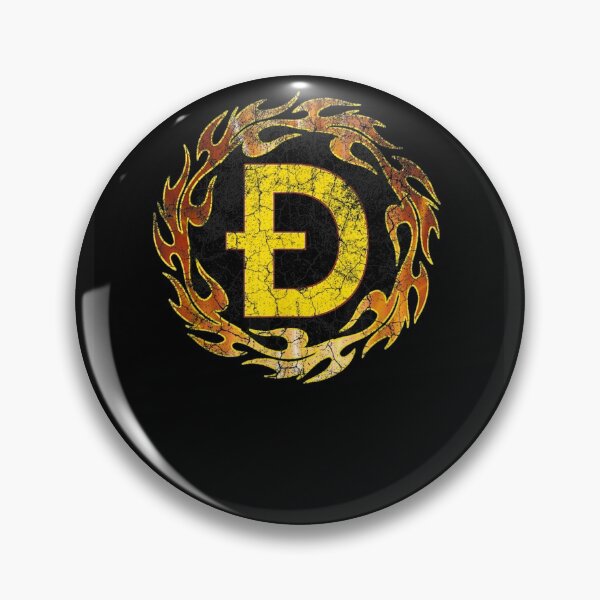 Item preview, Vintage Fire Hot Dogecoin DOGE Crypto Flame Logo T-Shirt designed and sold by shop   luisant.