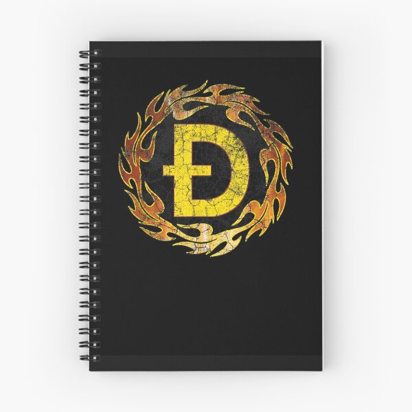 Item preview, Vintage Fire Hot Dogecoin DOGE Crypto Flame Logo T-Shirt designed and sold by shop   luisant.