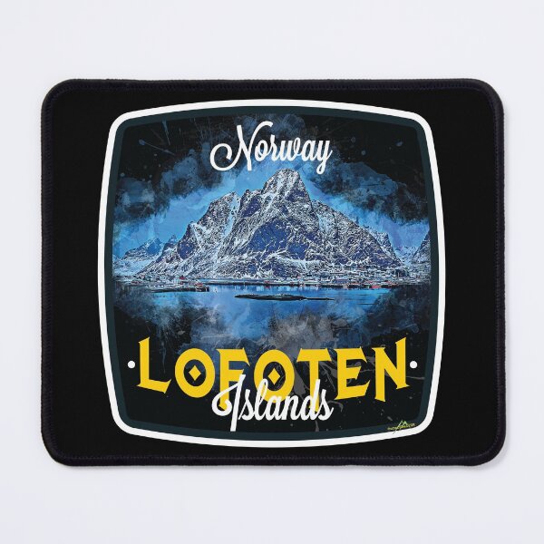 Item preview, The Lofoten Islands Norway Sticker T-Shirt 01 designed and sold by OuterShellUK.