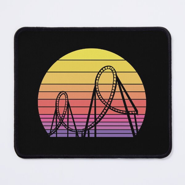 Item preview, Roller Coaster Amusement Park Vintage Retro Sunset designed and sold by CuteDesigns1.