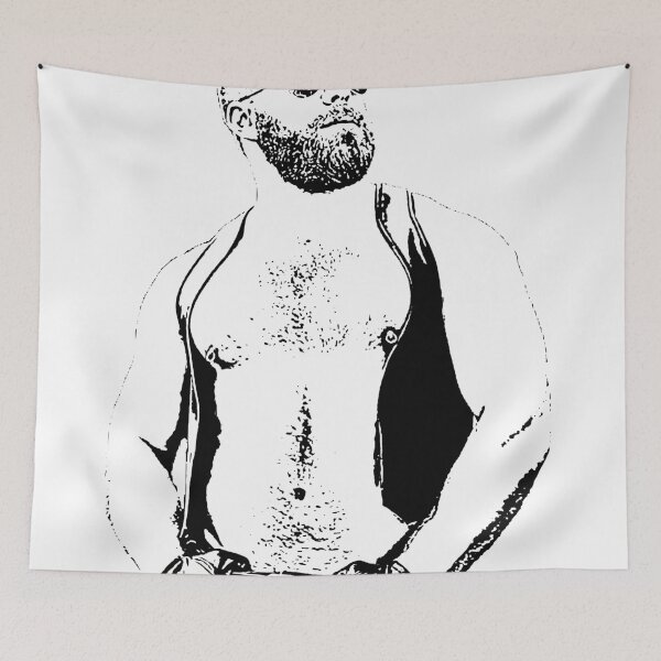 Item preview, Gloved sunglasses gay hairy daddy designed and sold by MadAnt.
