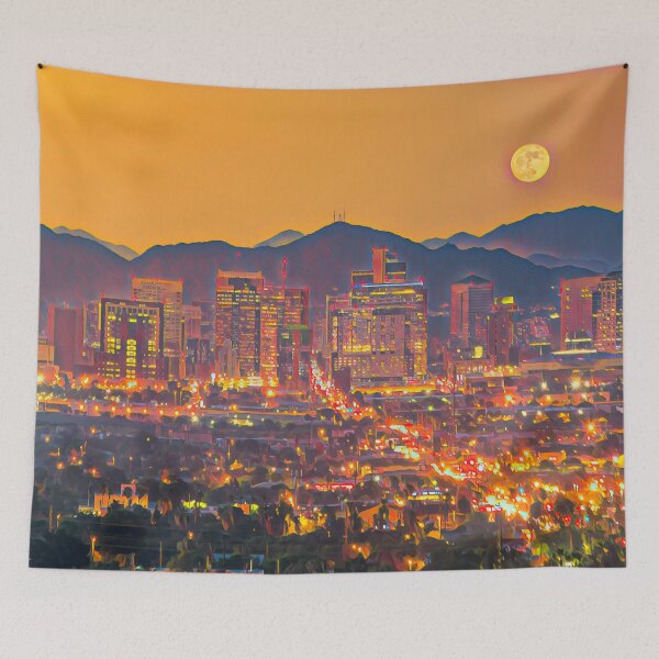Item preview, Pheonix at Night Arizona designed and sold by Sofia-Draws.