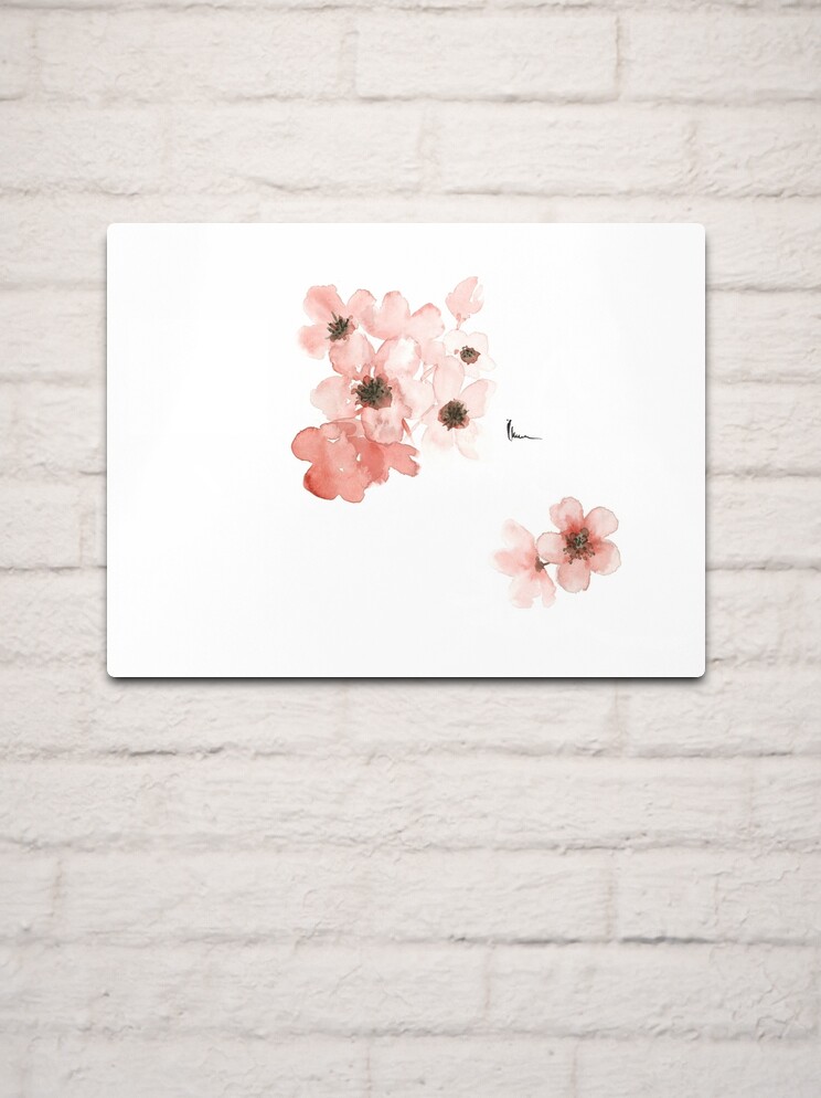Cherry blossom art print watercolor painting japanese flowers large poster  Greeting Card by Joanna Szmerdt