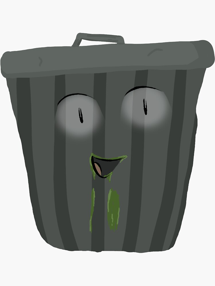"Happy Trash Can" Sticker for Sale by NootopiaLoot Redbubble