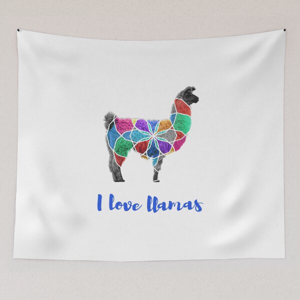 Item preview, I love colorful llamas designed and sold by amazandes.