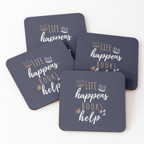 Item preview, Life Happens, Books Help designed and sold by The Bookworm Store.
