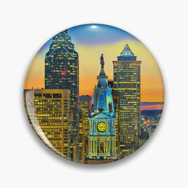 Item preview, Philadelphia at Night Pennsylvania designed and sold by Sofia-Draws.