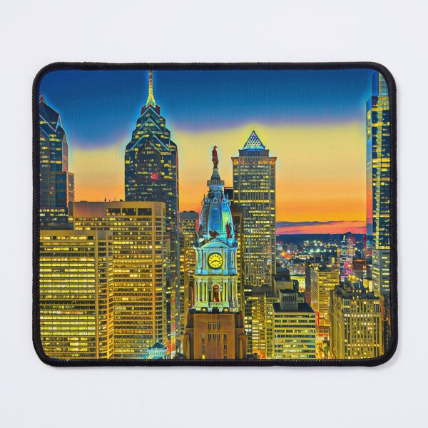 Item preview, Philadelphia at Night Pennsylvania designed and sold by Sofia-Draws.