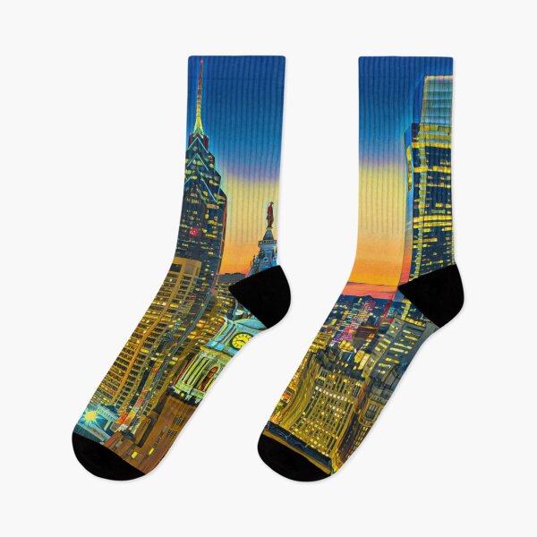 Item preview, Philadelphia at Night Pennsylvania designed and sold by Sofia-Draws.