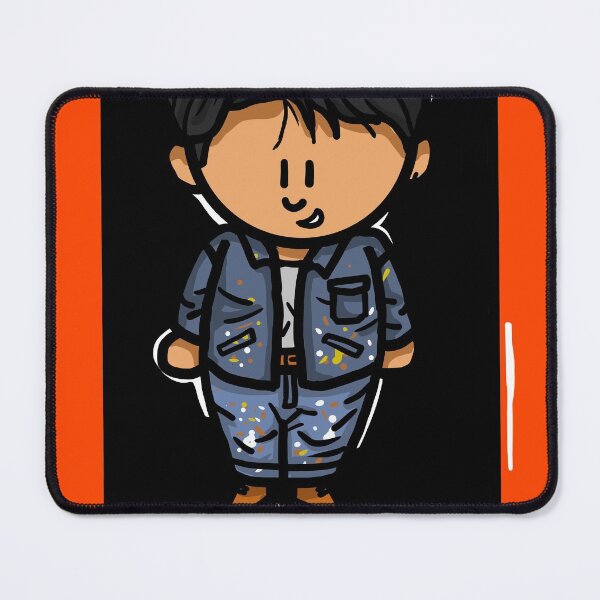 Item preview, Cute Chibi drawing of Jungkook with permission to dance background designed and sold by goldishdrawings.