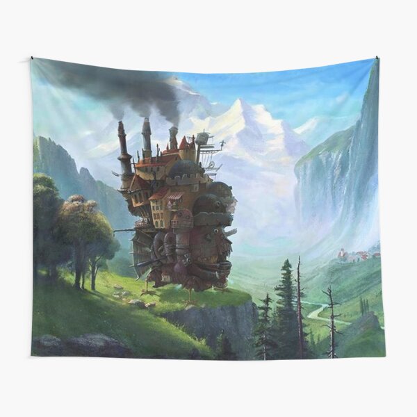 Aesthetics Moving Castle In Forest Tapestry
