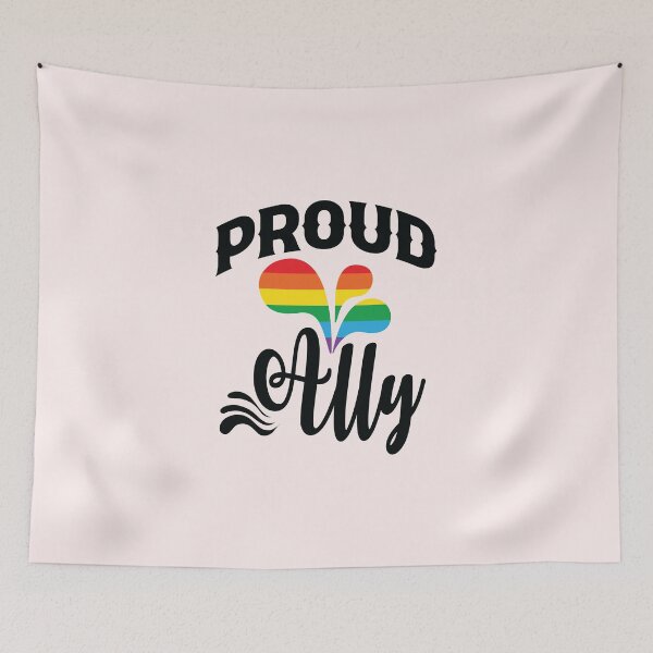 Item preview, Proud Ally Rainbow Colors designed and sold by Solidarityandco.