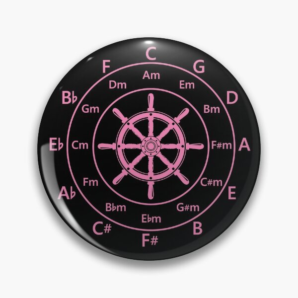 Item preview, Circle of Fifths Ship Steering Wheel Pink designed and sold by nightsworthy.
