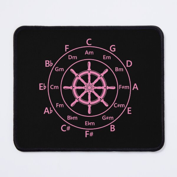 Item preview, Circle of Fifths Ship Steering Wheel Pink designed and sold by nightsworthy.