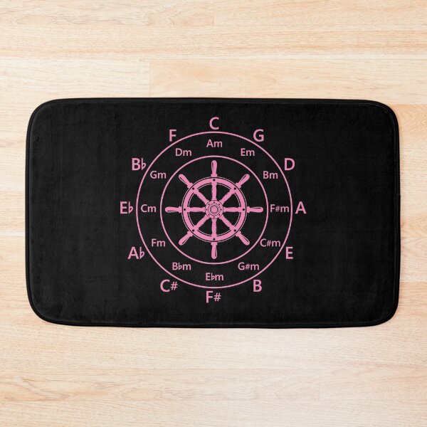 Item preview, Circle of Fifths Ship Steering Wheel Pink designed and sold by nightsworthy.