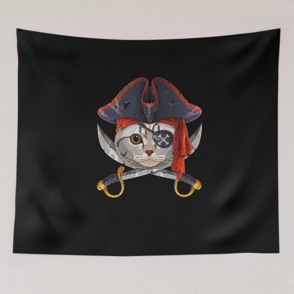 Item preview, Pirate Scottish Fold Jolly Roger Halloween Costume Crossbone Premium T-Shirt designed and sold by shop   luisant.