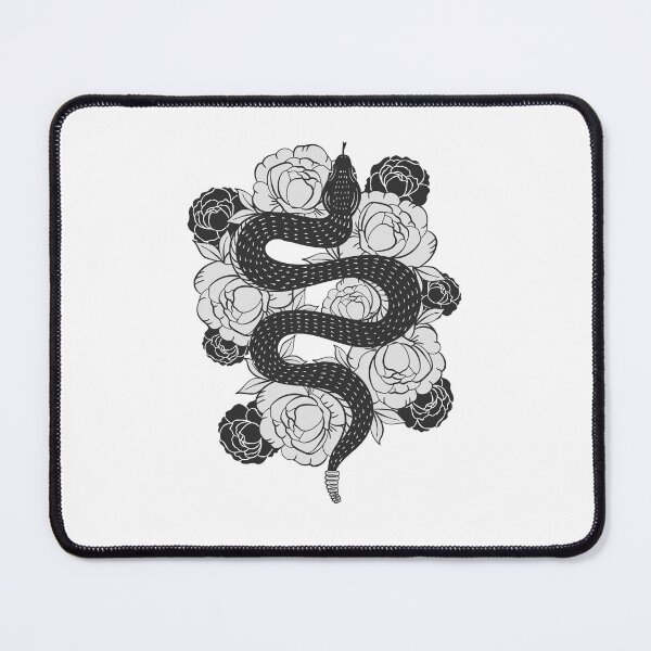 Item preview, gothic floral snake tattoo designed and sold by bisly.