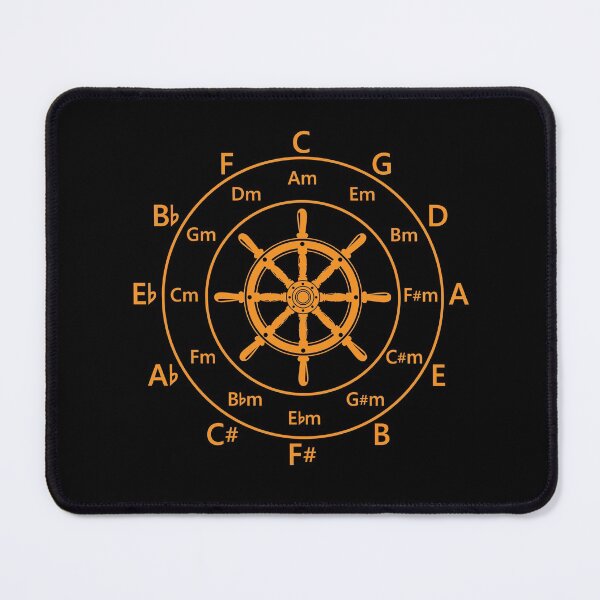 Item preview, Circle of Fifths Ship Steering Wheel Orange designed and sold by nightsworthy.