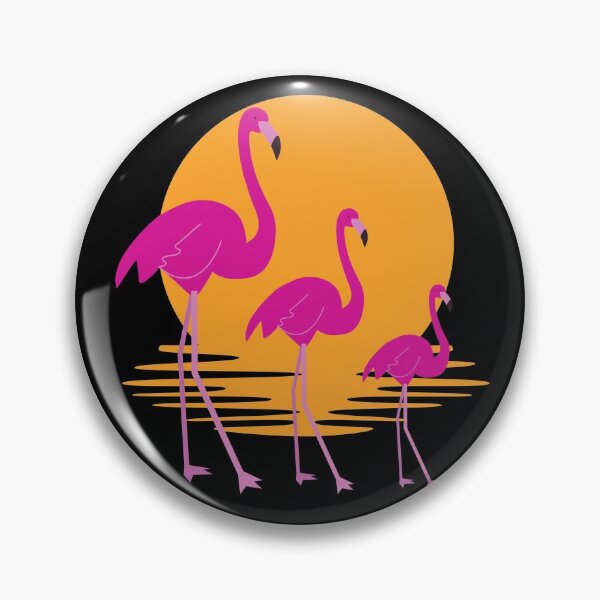 Item preview, Pink Flamingo's on orange sunset designed and sold by GaryDobson.