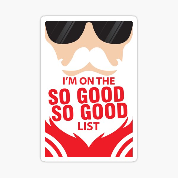 So Good So Good List Footy Design Sticker