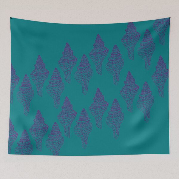 Item preview, Spiral Sea Shell contour drawing pattern designed and sold by SubmergeArt.