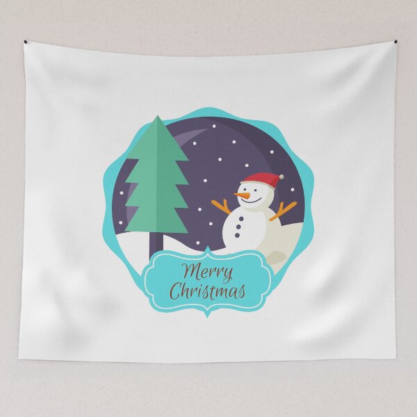 Item preview, Merry Christmas Snowman Framing designed and sold by kucingmaikan.